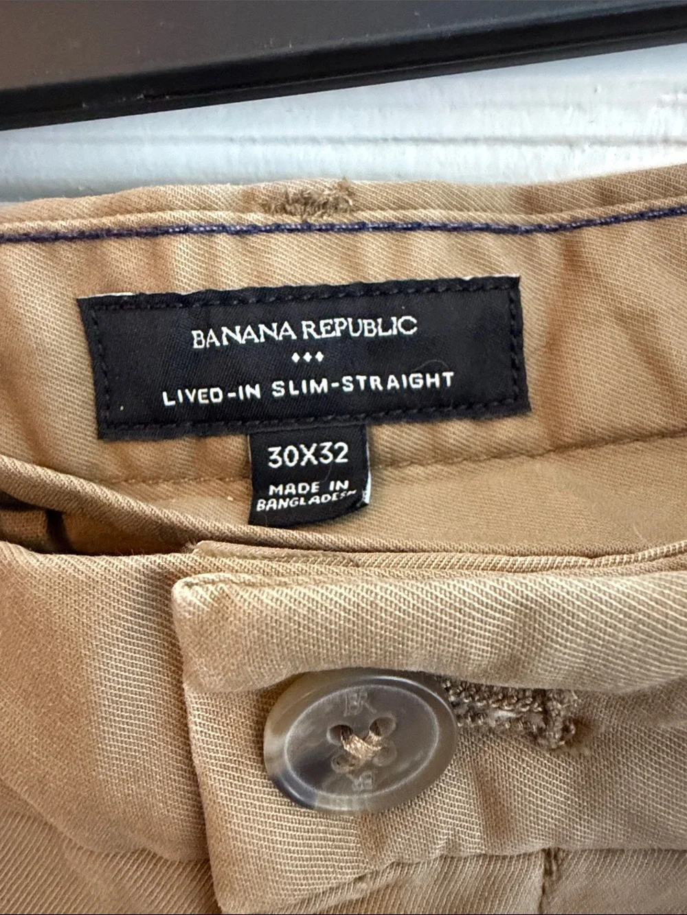 30x32 Banana Republic Tan Chino Pants - Slim-Straight
